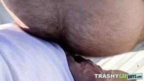 ”Unshaved hunks Jake & Nicola prick sucking after wet rimming”