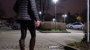 Me in my black bodysuit and super mini dress