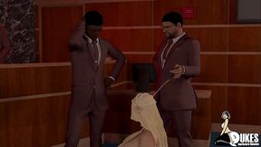 Slutty Ebony Co-Ed gobbles BBC