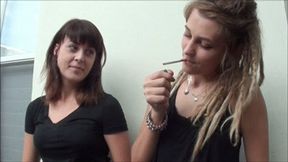 Brat Girls Salem and Andi Smoking and Ashing (mp4)