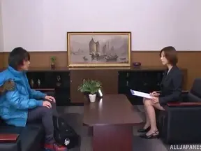 Office Sex With Akari Asahina Moaning Loudly Under Her Desk