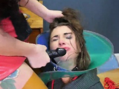 Naughty girl is taken in ass hole assylum for painful treatm