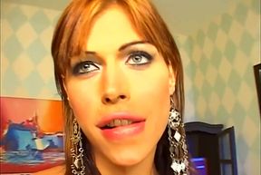 Beautiful Shemale Gives a Big Cock a Blowjob and Then Gets Ass Fucked