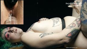 Puddinsnightmare&#039;s first enema belly inflation part 2