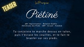 Ta femme te marche dessus - french femdom joi cbt