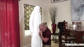Step Dad Takes Control As He Fucks His StepSon Hardcore On Halloween Night