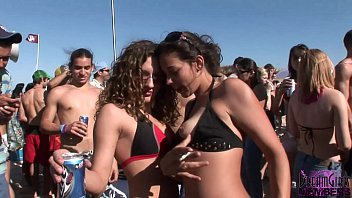 Hitting The Beach With Two Wild Party Girls