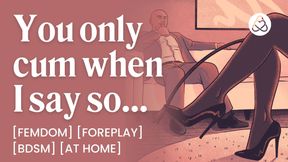 ASMR Audio Porn: Femdom Wife Controls Husband's Orgasm at Home - Bondage &amp; Teasing - Erotic Audio Roleplay for Women