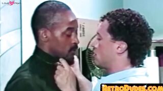 RetroDudes.com - Office stud swaps head with hung black guy before cumming