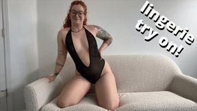 sheer, strappy, and crotchless lingerie try on - HD