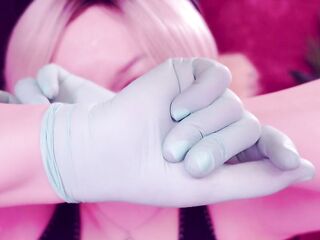 ASMR with nitrile gloves fetish.