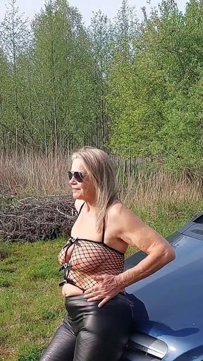 Granny Plays with Her Tits!