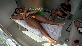 I wore a bikini all stuffed in my pussy to give a delicious massage