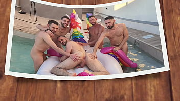 Orgy swimming pool PART 1 with BonyBabyRon, Marcus, AytorWilde, FranBiancci