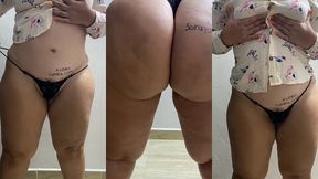 madrastra latina con hermoso y perfecto culo redondo