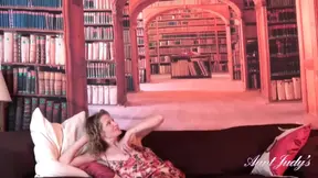 52yo Aunt Judy's Skinny Mature MILF toys her pussy