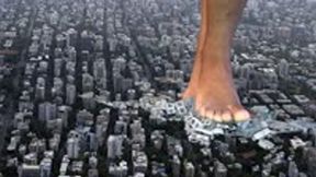 Giantess Special Effect - Skyscrapers Crumble Beneath Her Toes – MXDominion’s Giantess Rampage, foot domination, giantess, female domination  4k smaller