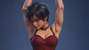 naughty vamp girl poses and licks her own stinky armpits for you to watch