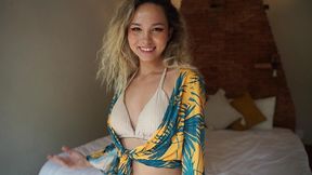 tropical asian blonde gets fucked doggy style