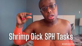 Shrimp Dick SPH Tasks - Royal Ro ebony femdom slave training hd mp4 1080p