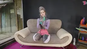 Anal loving Tattooed Hippie ANAL Fuck with Dildo and Real Big Dick