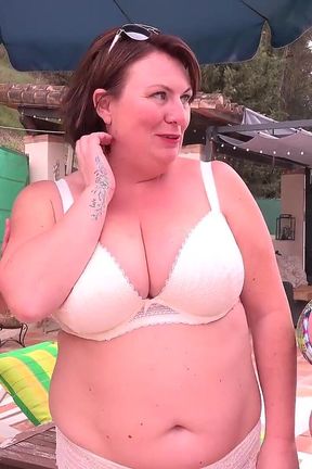 AuntJudysXXX - Busty Mature Lesbian MILFs Melody, Randy, and Jojo Get Naughty by the Pool