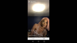Jodi Couture IN SEE THRU DRESS !!! on INSTAGRAM LIVE