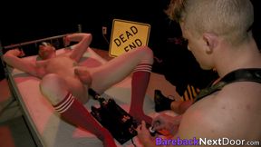 Submissive Dacotah Red takes a cock in his tight pucker and hot mouth