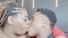 WILD KISSES BETWEEN A VERY HOT COUPLE - BY ANDREW DIOP AND THAMY BBW - CLIP 3