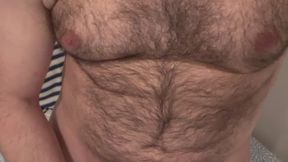 Big Dick Hairy Daddy Plays With His Uncut Cock Pt 2