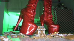 Pleaser Boots Gingerbread Village Kickdown