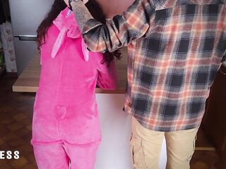 "dad! What Are U Doing?!" Blameless Teen Stepdaughter Left Alone with Stepdad