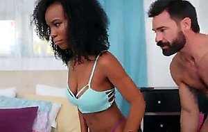 Ebony babe ivory logan sucks landlords big cock