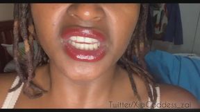 Slave gets humiliated, kissed and degraded on Valentines day by Giantess Zai with red lips | 4K DOWNLOAD | C4SGiantess