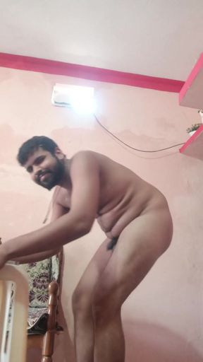 First body oiling and then hard fucking herself