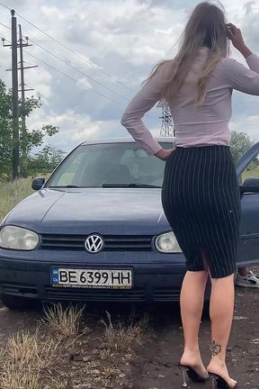 Executive Driver Gets Wet From Revving and Jerks off Her Passenger