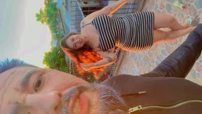 camila vegas & neitan - bts de gravacoes na praia e risadas reais