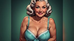 Retro Pinup Bra and Panties Art