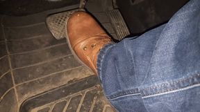 Morning Commute in Guess Boots and Jeans