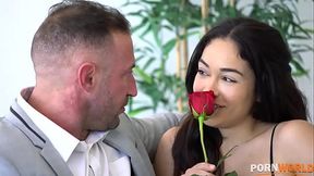 Beautiful Brunette Ginebra Bellucci'_s has Fat Ass Slammed in Interracial Threesome GP1963
