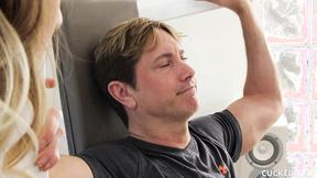 ”Cadence Lux cuckolds her hubby by deepthroating & riding cock”