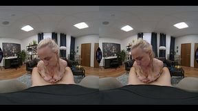Horny Old Granny Cougar Gilf Titjob - 360 VR Sex Cum Eater Grandma