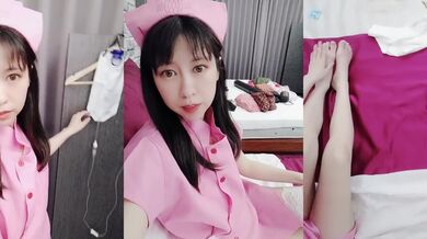 SM蕾女王護士服白色大腿襪