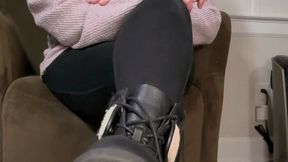 The Foot Bitch's Reward - Goddess Alya left you on your knees for four hours and since you behaved she's going to reward you with her stinky sweaty boots socks and feet boot smelling sock smelling foot licking foot worship dirty feet