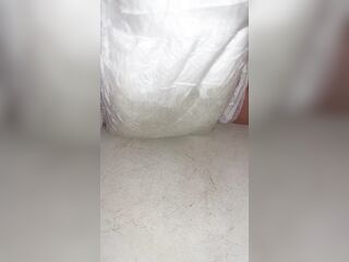 Honey fills up diaper with void urine until it overflows out the side