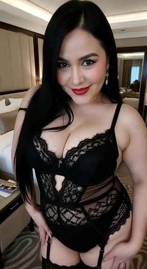 Curvy Black Professional Solo Latina AI-generated scenes