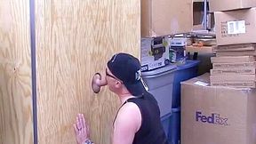 Two Bearded Studs Swap Blowjobs At A Sex Store Gloryhole