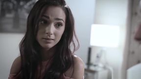 Jaye Summers bends and swallow Zacs cock giving him a blowjob