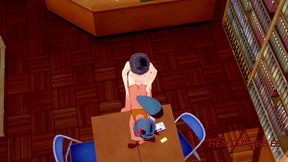 bna hentai - michiru kagemori is fucked in the library - anime manga japanese cartoon yiff 3d