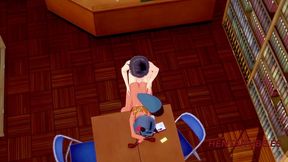 bna hentai - michiru kagemori is fucked in the library - anime manga japanese cartoon yiff 3d